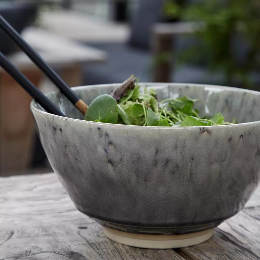 Costa Nova Madeira Grey Salad/Serving Bowl